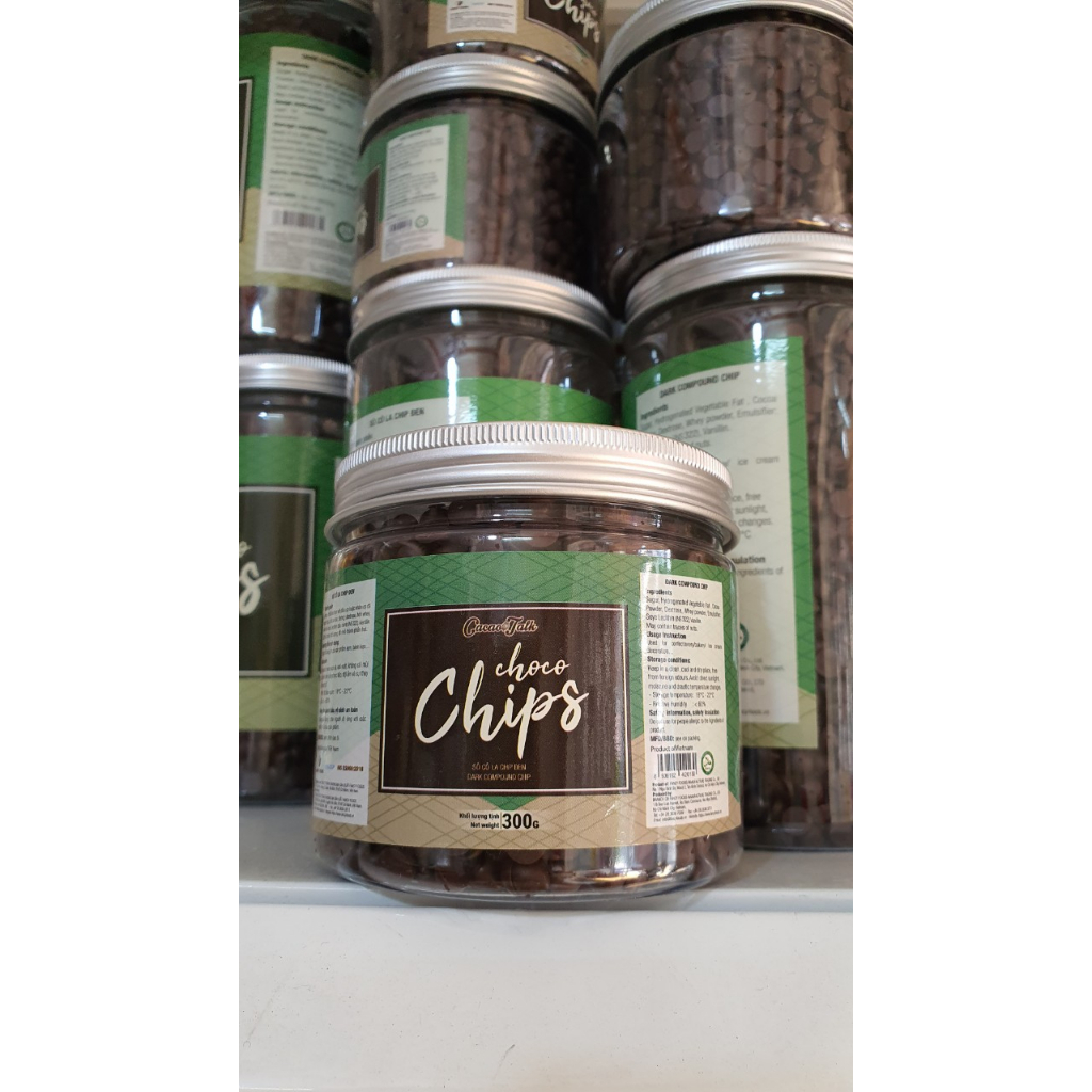 SOCOLA CHIP ĐEN CACAO TALK 300GR