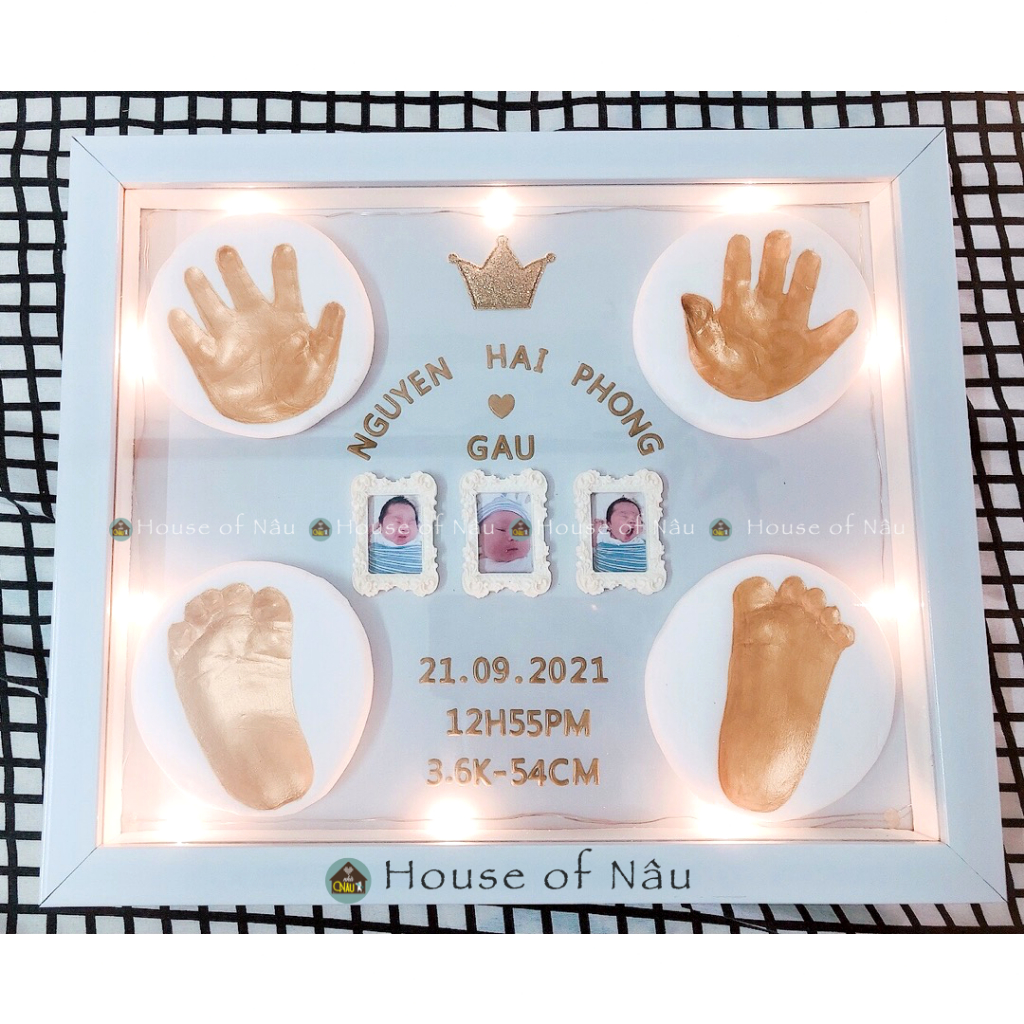 Bộ khung ảnh in dấu chân tay cho bé NAU T3