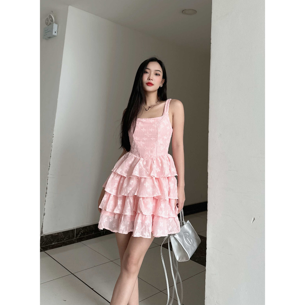 Đầm nữ thiết kế cổ vuông 4 tầng FILIZ DRESS - GOÛT DE JUN