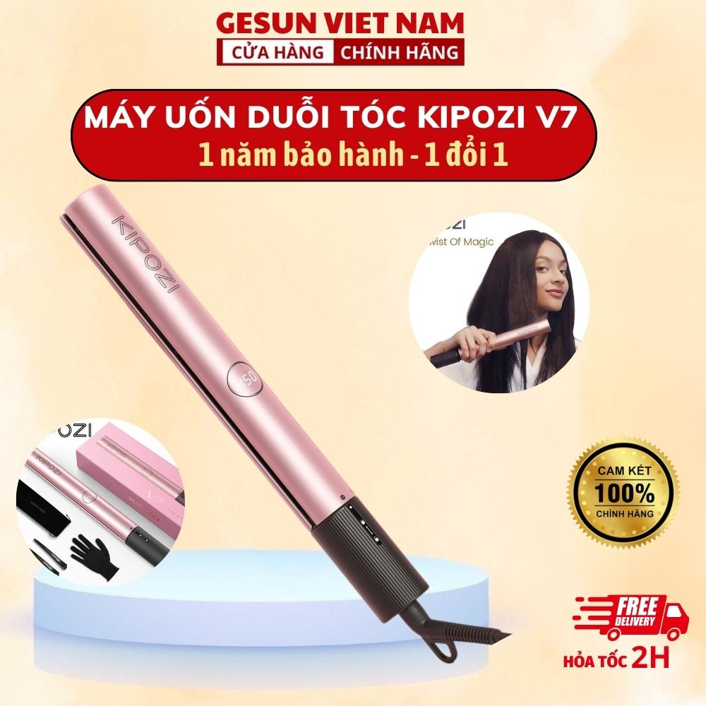 Máy ép tóc KIPOZI V7, máy uốn tóc duỗi tóc đa năng, máy làm tóc tạo kiểu kẹp thẳng uốn cúp ,máy làm xoăn màn hình LED