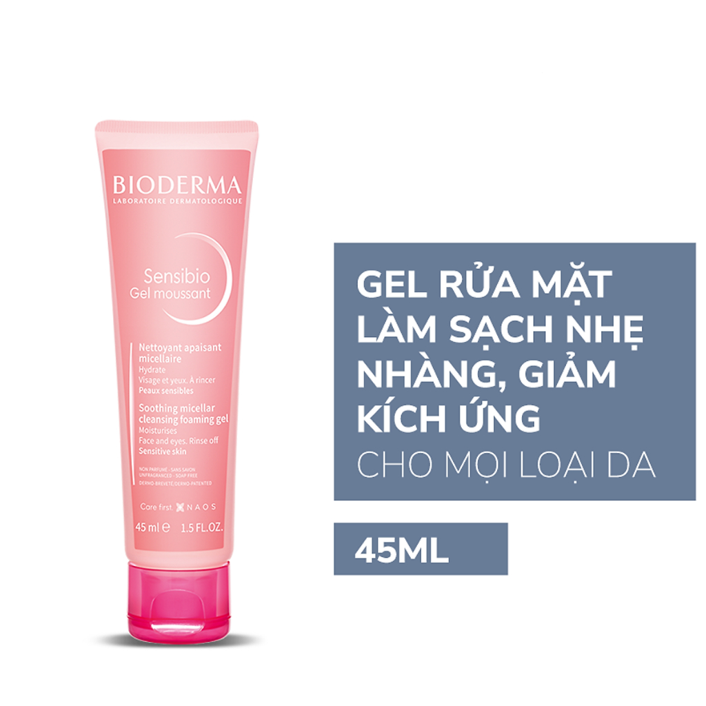 Gel Rửa Mặt Bioderma Sensibio Moussant - Gel Tạo Bọt Dành Cho Da Nhạy Cảm
