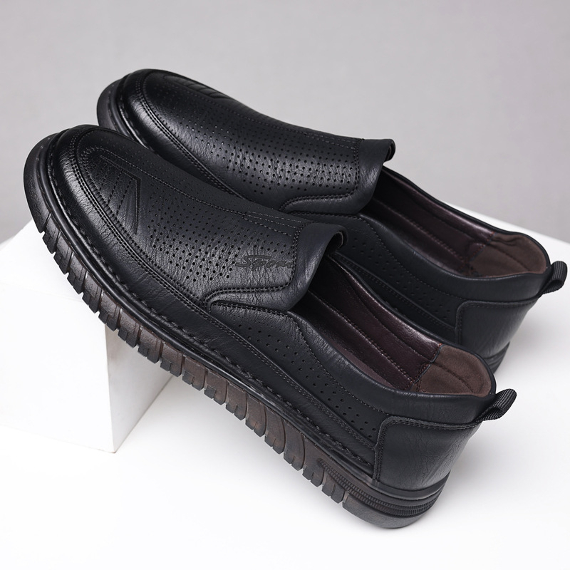 Giày lười da nam hàng hiệu AG0236 thiết kế năng động cá tính dành cho mùa hè, mẫu giày lười thoáng khí cực chất năm 2023