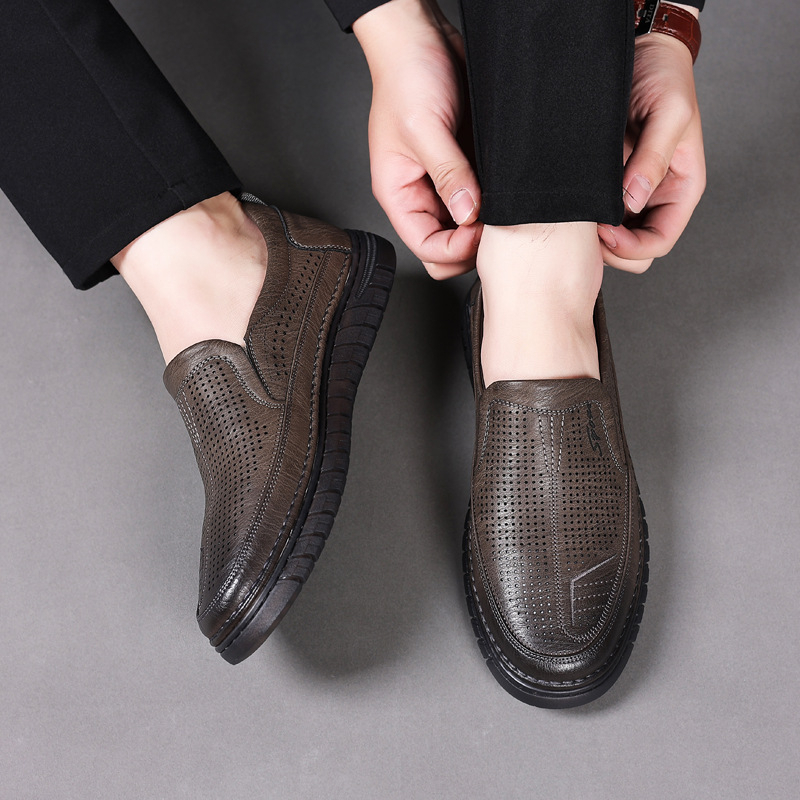 Giày lười da nam hàng hiệu AG0236 thiết kế năng động cá tính dành cho mùa hè, mẫu giày lười thoáng khí cực chất năm 2023