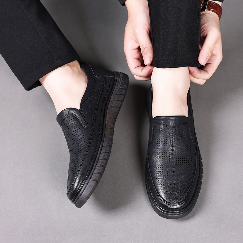 Giày lười da nam hàng hiệu AG0236 thiết kế năng động cá tính dành cho mùa hè, mẫu giày lười thoáng khí cực chất năm 2023