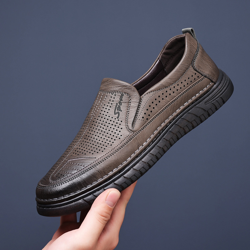 Giày lười da nam hàng hiệu AG0236 thiết kế năng động cá tính dành cho mùa hè, mẫu giày lười thoáng khí cực chất năm 2023