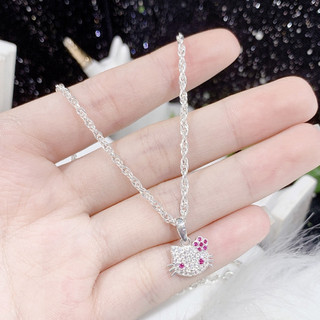 DÂY BẠC LIỀN MẶT KITTY  CHO BÉ GÁI ( BẠC 925 )