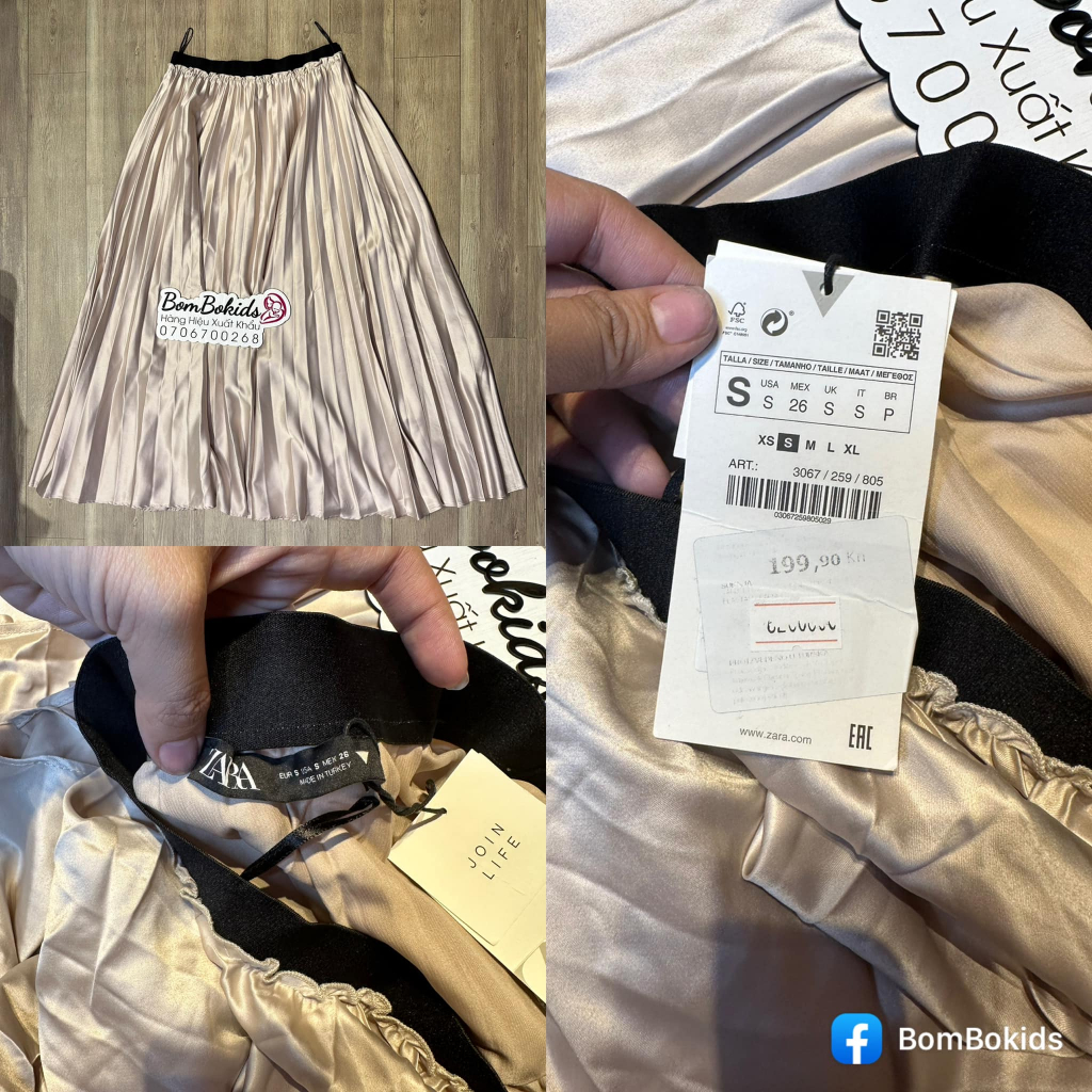 (SALE) Chân Váy midi Zara chất siêu đẹp