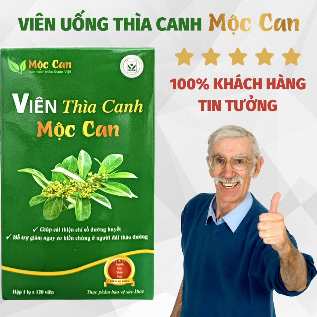 Viên thìa canh Giảo cổ lam Mộc Can 120 viên ổn đinh đường huyết ngăn ngừa biến chứng tiểu đường