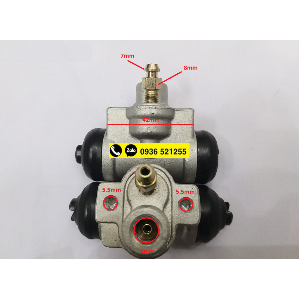 Heo dầu phanh Heo con thắng Xi lanh thắng sau Suzuki Wagon R+ 2001-2007 và các dòng xe tương ứng Giá 1 cái