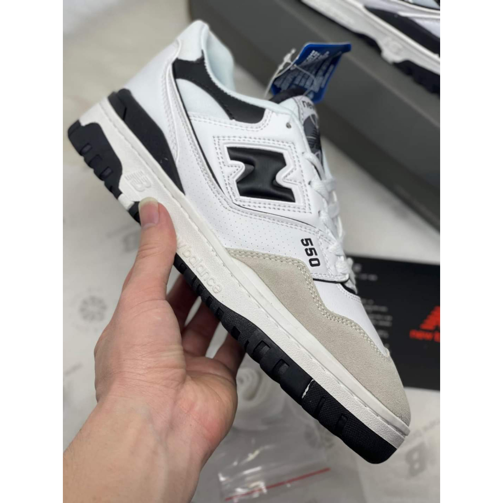 FULL BOXBILL giày New Balance 550 white green | Da lộn cao cấp màu đen trắng,xanh lá