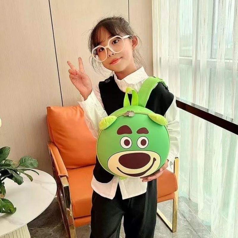 Balo mầm non, cặp sách cho bé đi học mẫu giáo siêu nhẹ họa tiết gấu hồng hothit  năm 2023