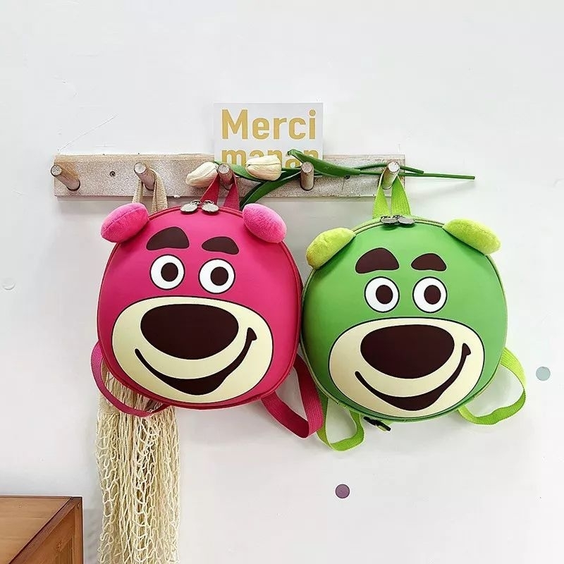 Balo mầm non, cặp sách cho bé đi học mẫu giáo siêu nhẹ họa tiết gấu hồng hothit  năm 2023