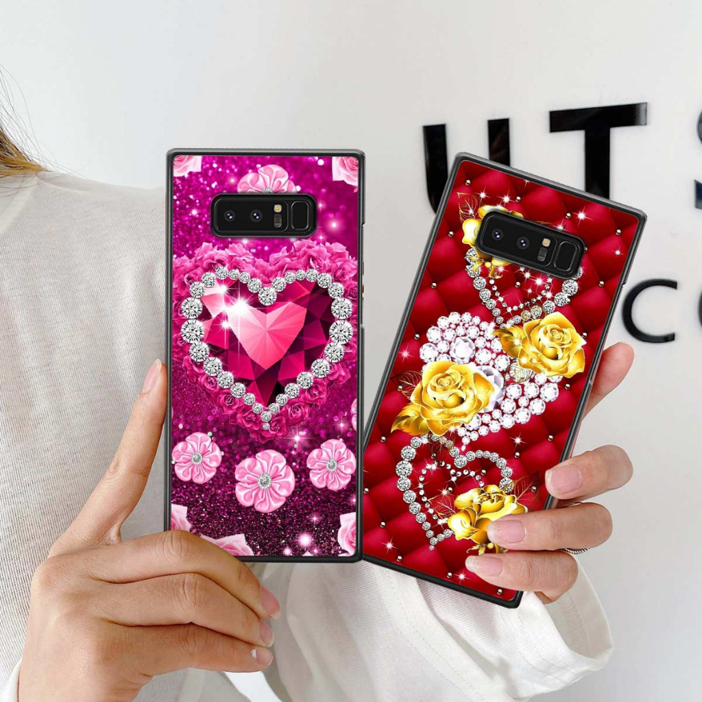 Ốp lưng Samsung Note 8 hình hoa tâm an vạn sự an, thư pháp ý nghĩa, rẻ bền đẹp