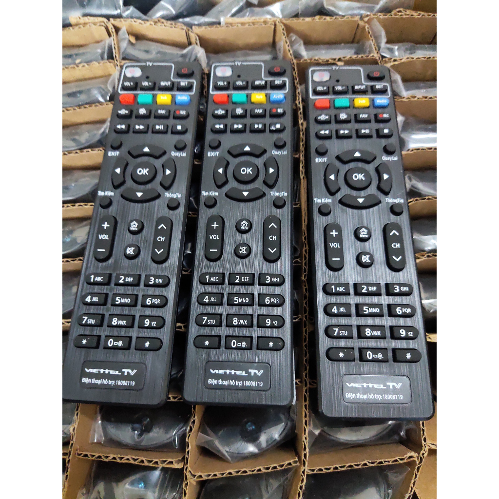 Điều khiển IR dùng cho Set Top Box Viettel có 4 nút TV learn