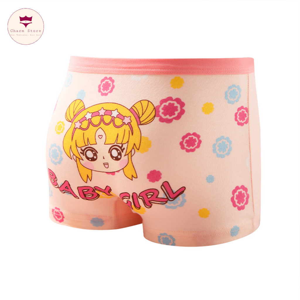 BabyBooFashion Set 4 quần chip đùi bé gái từ 10-45kg  siêu dễ thương, chất cotton cao cấp mềm mịn với da bé