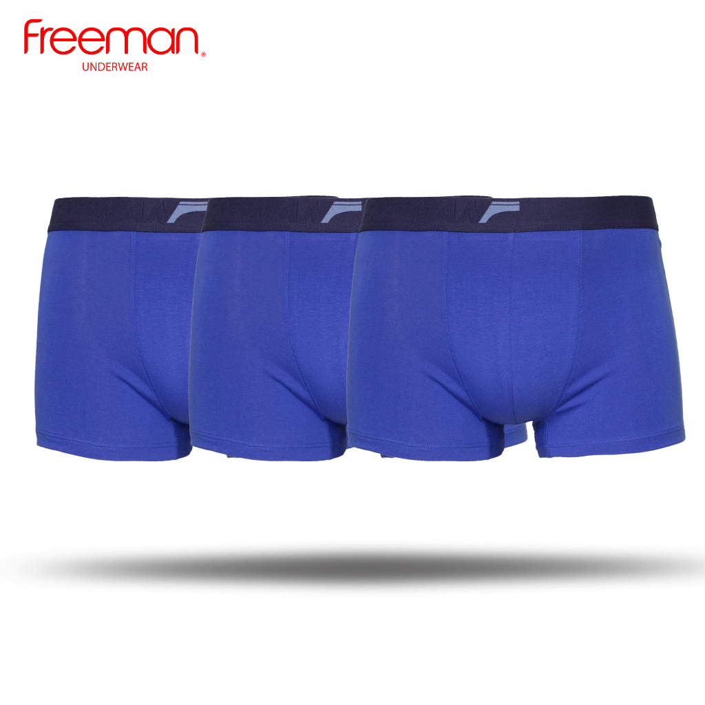 Combo 3 Quần lót đùi boxer nam Freeman chất liệu cotton thấm hút mồ hôi tốt BO506
