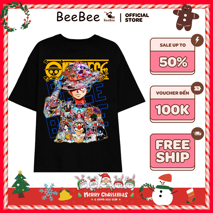 Áo Thun Unisex ngắn tay BEESKY 100% Cotton LUFFY beebee-LFBB001