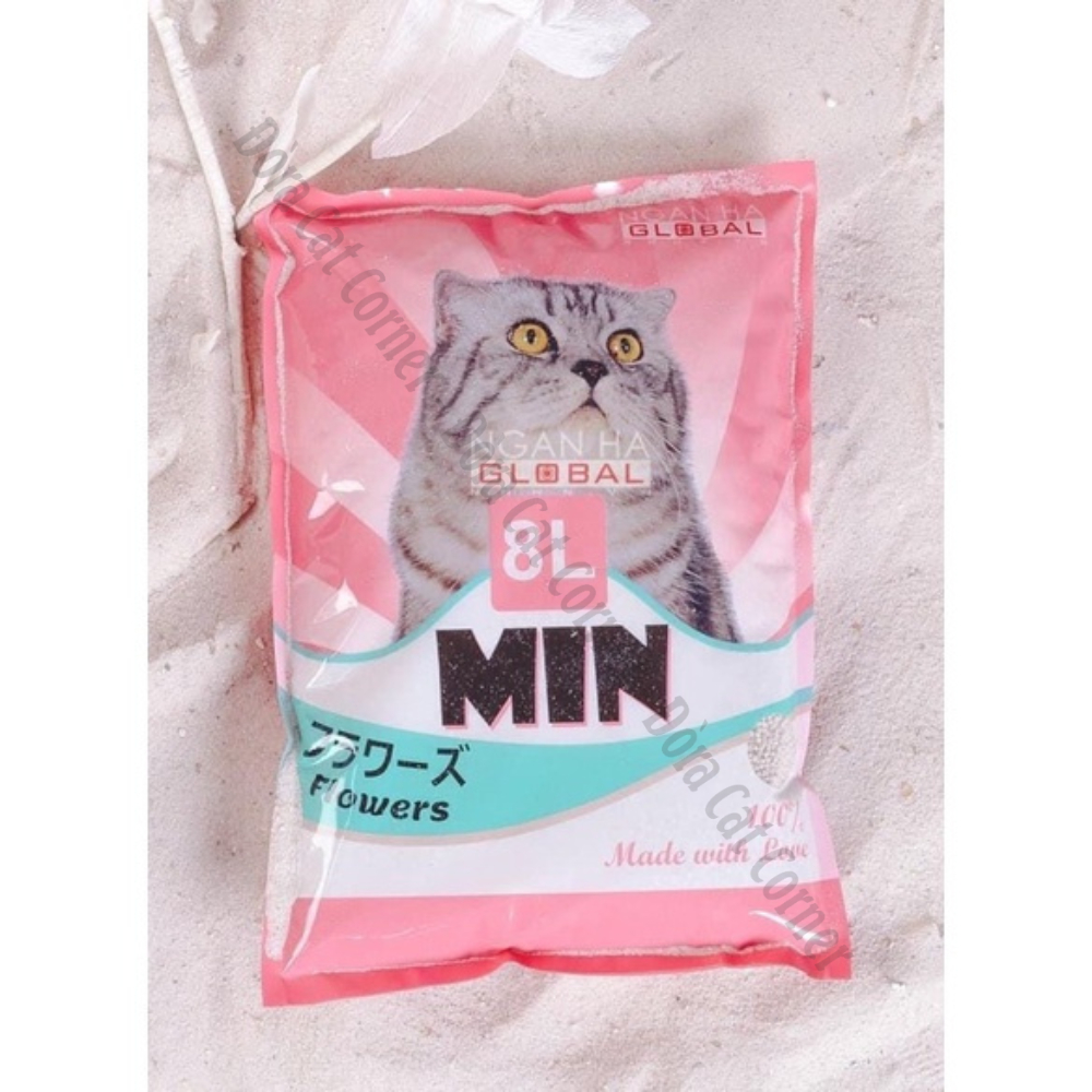 Cát Min Mẫu Mới  - Cát Vệ Sinh Mèo 8L Đủ Mùi Hương - Chính Hãng Công Ty