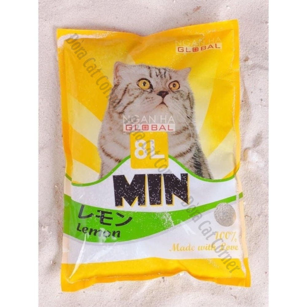 Cát Min Mẫu Mới  - Cát Vệ Sinh Mèo 8L Đủ Mùi Hương - Chính Hãng Công Ty