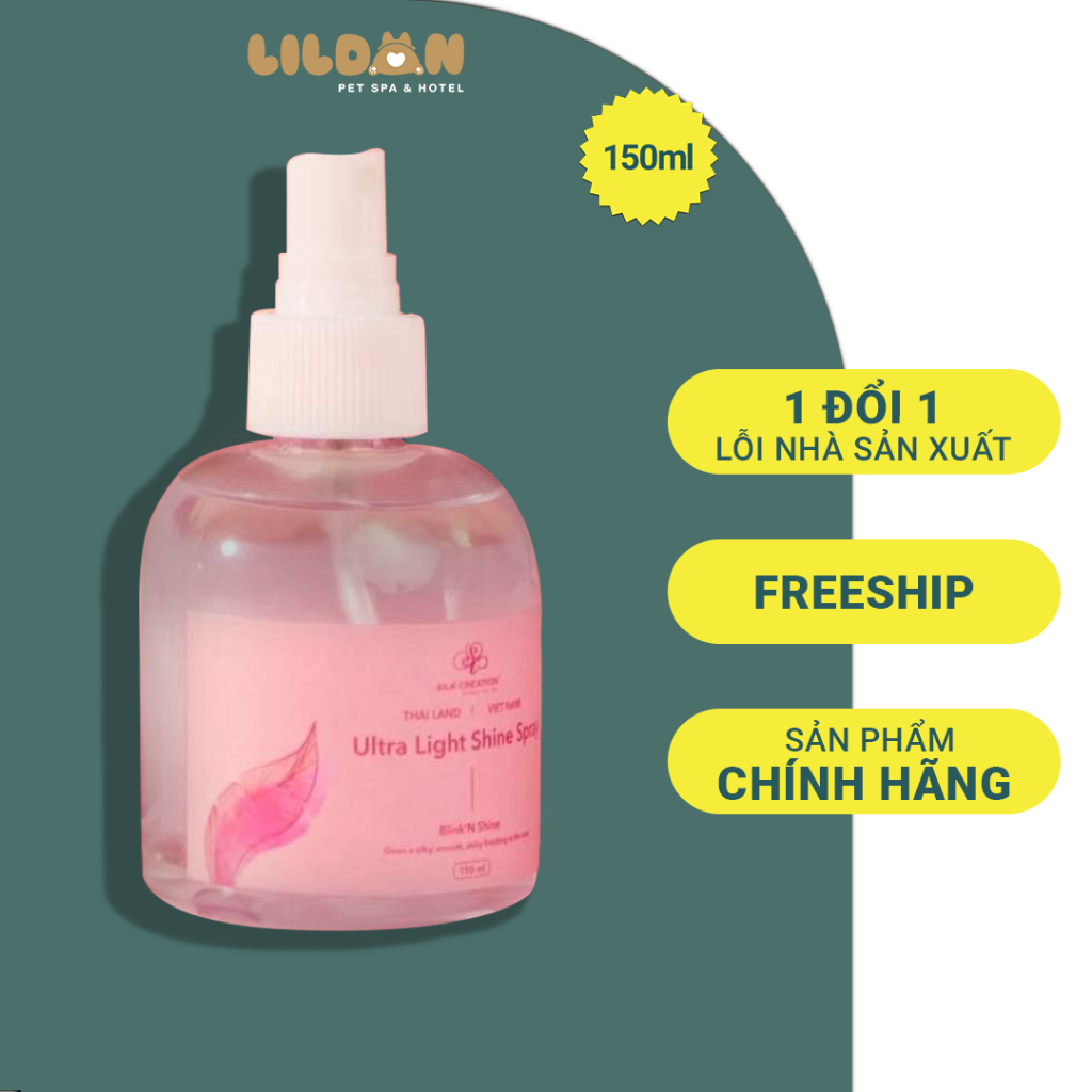 SILK CREATION (150ml) Dầu Thơm Ultra Light Shine Spray Cao Cấp Dành Cho Thú Cưng