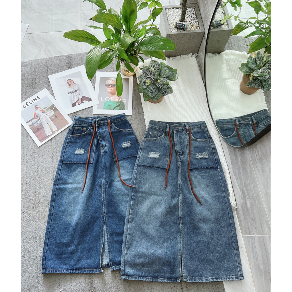 Chân vày jean dài rách túi size sml