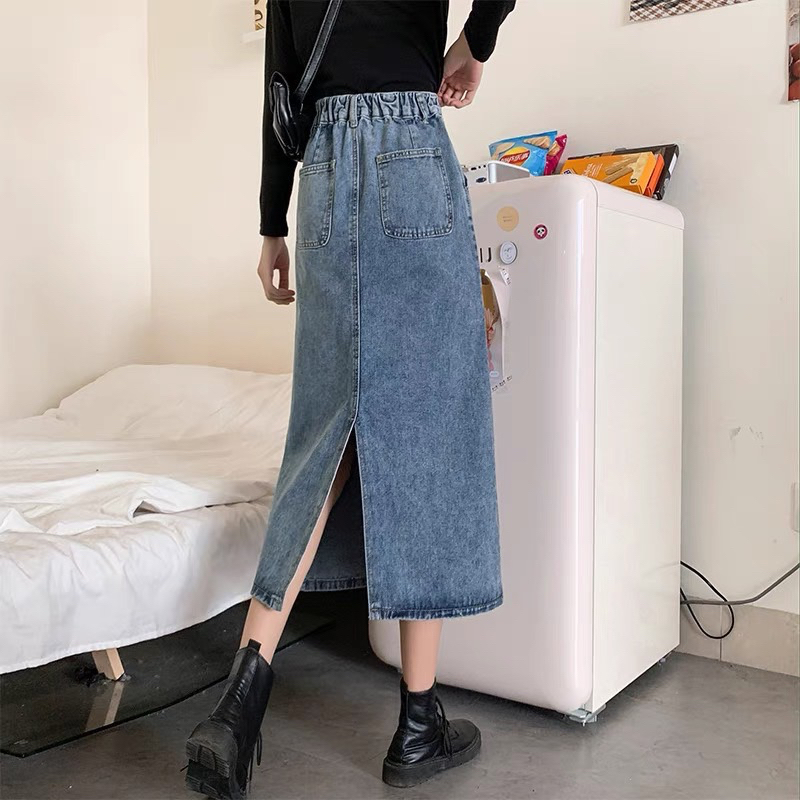 Chân vày jean dài lưng thun size sml