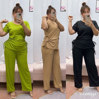 Sét Bộ Rút dây hai bên chất Thun Gân Bigsize Nữ 70kg đến 95kga