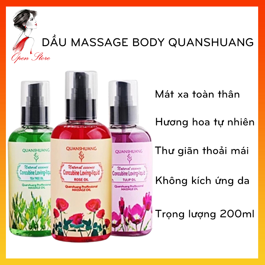 Tinh Dầu Massage 200ml - Massage Body Hương Tự Nhiên OPEN STORE