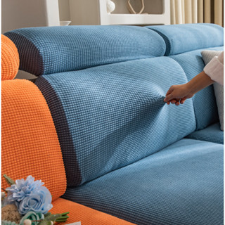 Vải Bọc Đệm Ghế Sofa Cho 1-2-3-4, Đệm Chữ L Chất Liệu Vải Nhung Tổ Ong Dày Dặn Co Giãn