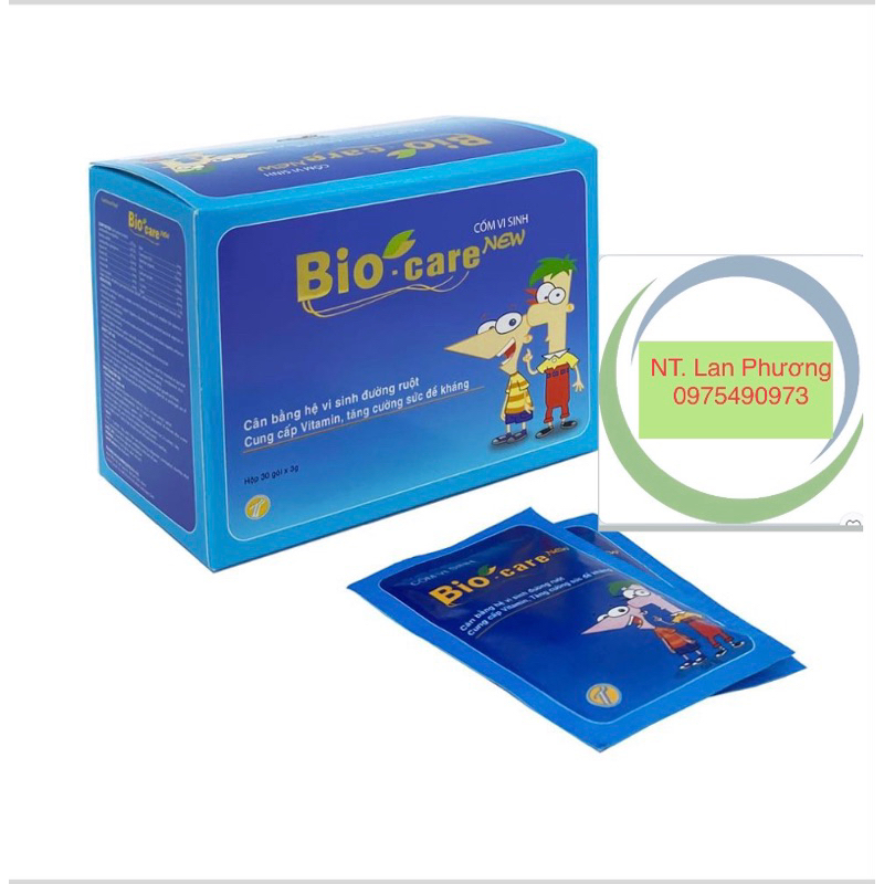 Cốm ăn ngon, men tiêu hoá. Bio Care Hộp 30 gói 3gram