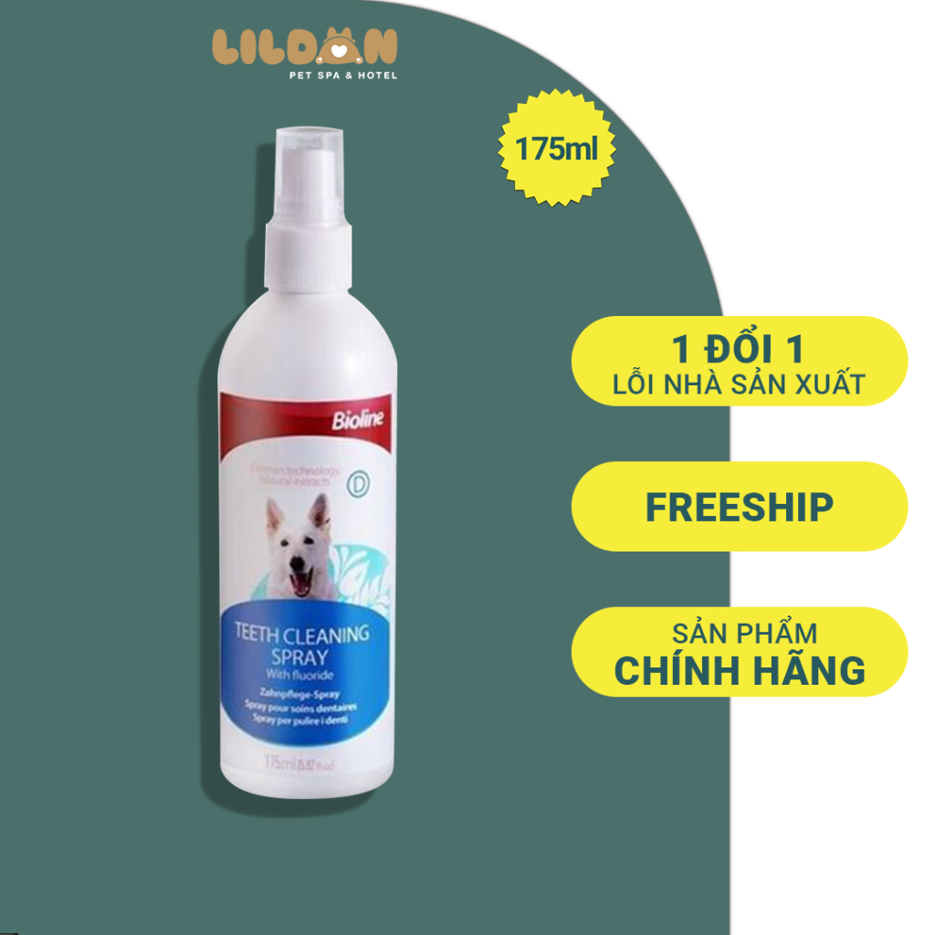 BIOLINE Teeth Cleaning Spray (175ml) Chai Xịt Thơm Miệng Và Hỗ Trợ Các Vấn Đề Về Nướu Chân Răng