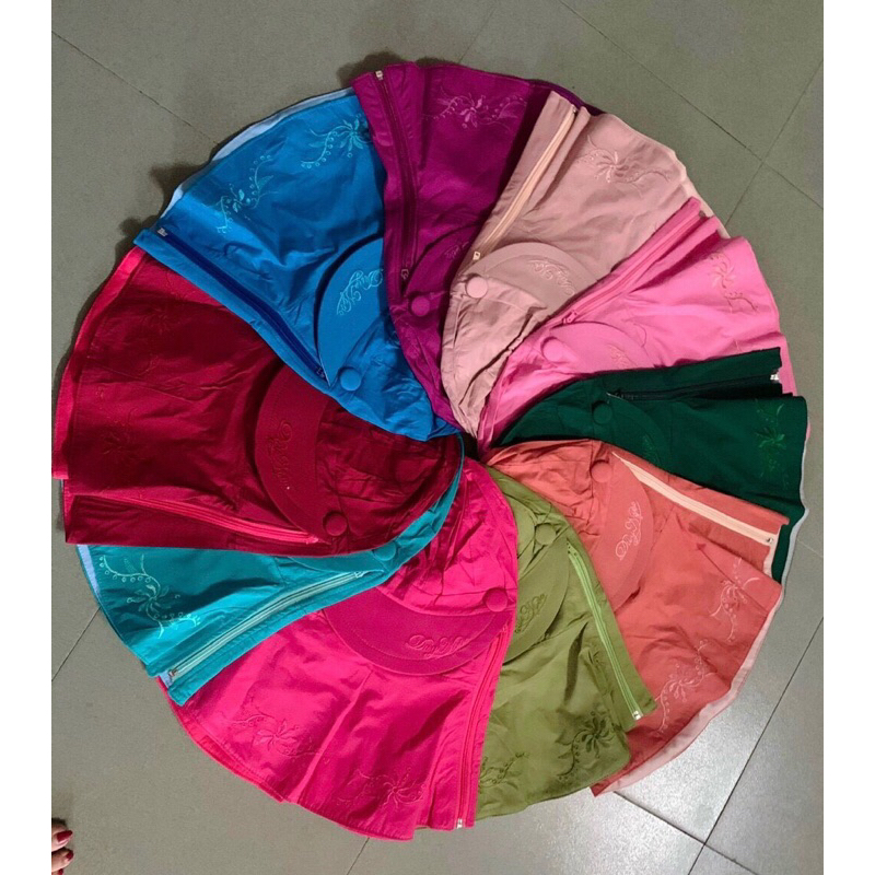 Mũ khẩu trang chống nắng, nón bí, vải thô cotton, có dây kéo