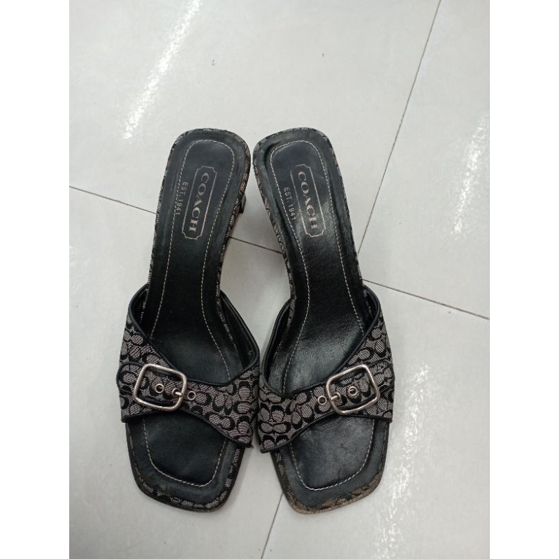 Guốc hiệu Coach hàng si nhật size 6 cao 5p