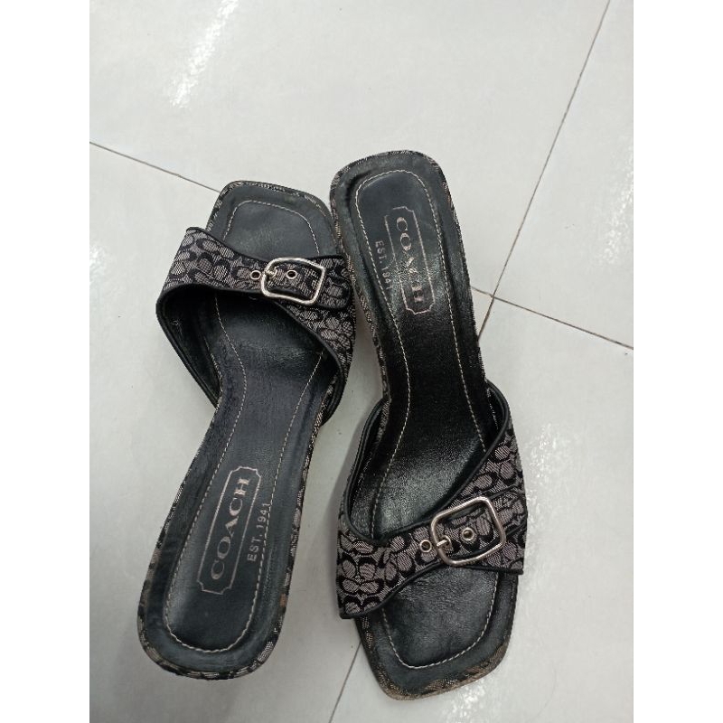 Guốc hiệu Coach hàng si nhật size 6 cao 5p