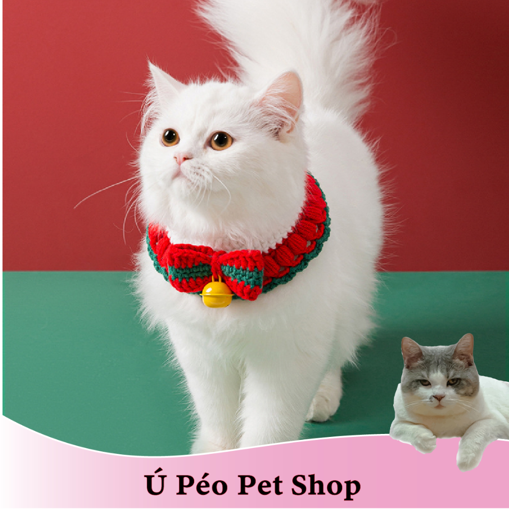 Nơ noel dễ thương có chuông cho mèo