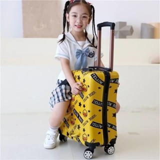Vali kéo trẻ em kèm ghế ngồi Y.Duck, vali du lịch cho bé size 22