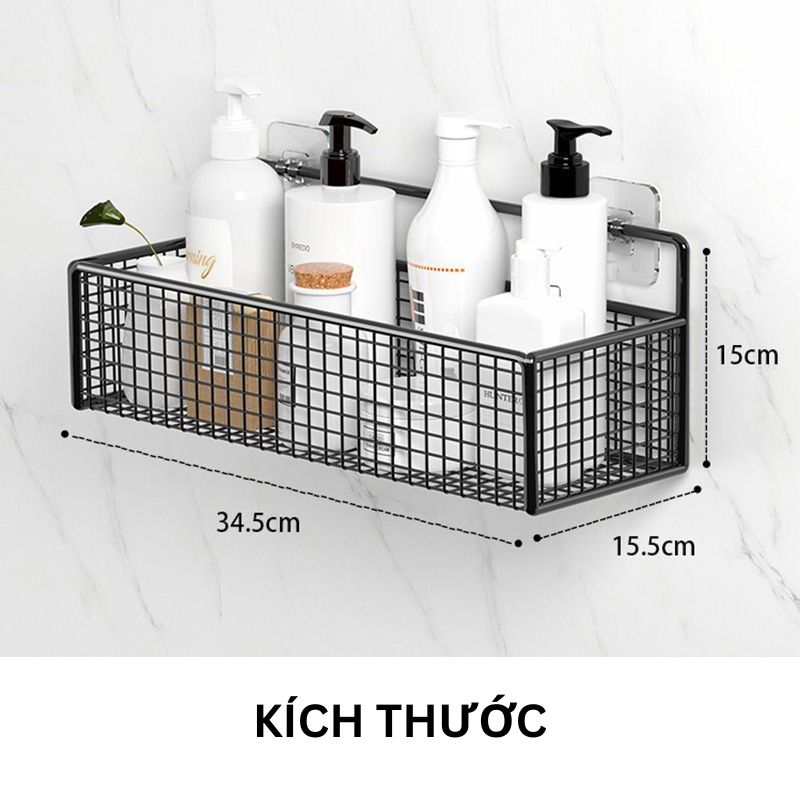 Kệ để đồ nhà tắm dán tường siêu chắc loại lớn, kệ thép sơn tĩnh điện cao cấp không rỉ dính tường tiện lợi | BigBuy360 - bigbuy360.vn