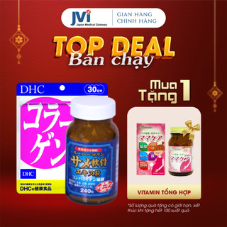 Combo Collagen DHC + Sụn Vi Cá Mập Làm Đẹp Da, Xương Khớp Chắc Khỏe