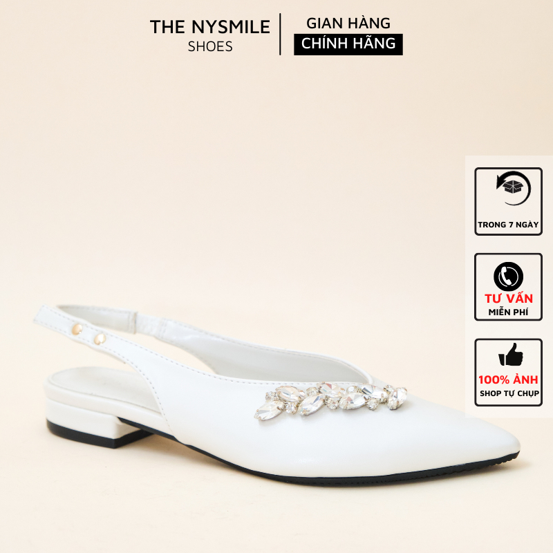 Giày búp bê bít mũi đính đá lấp lánh sang chảnh - The NySmile KUTIE 2