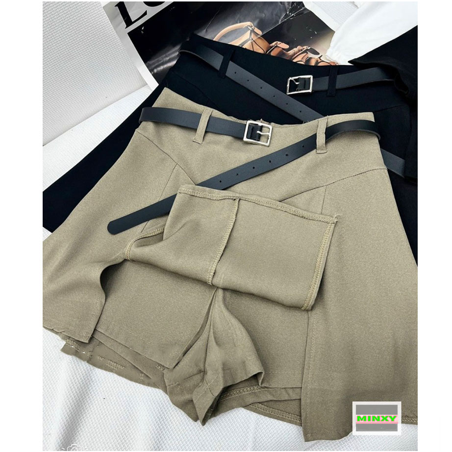 set chân vay kakki kèm đai mix áo zip mua 1 được 3 bộ siêu xinh-Minxy shop