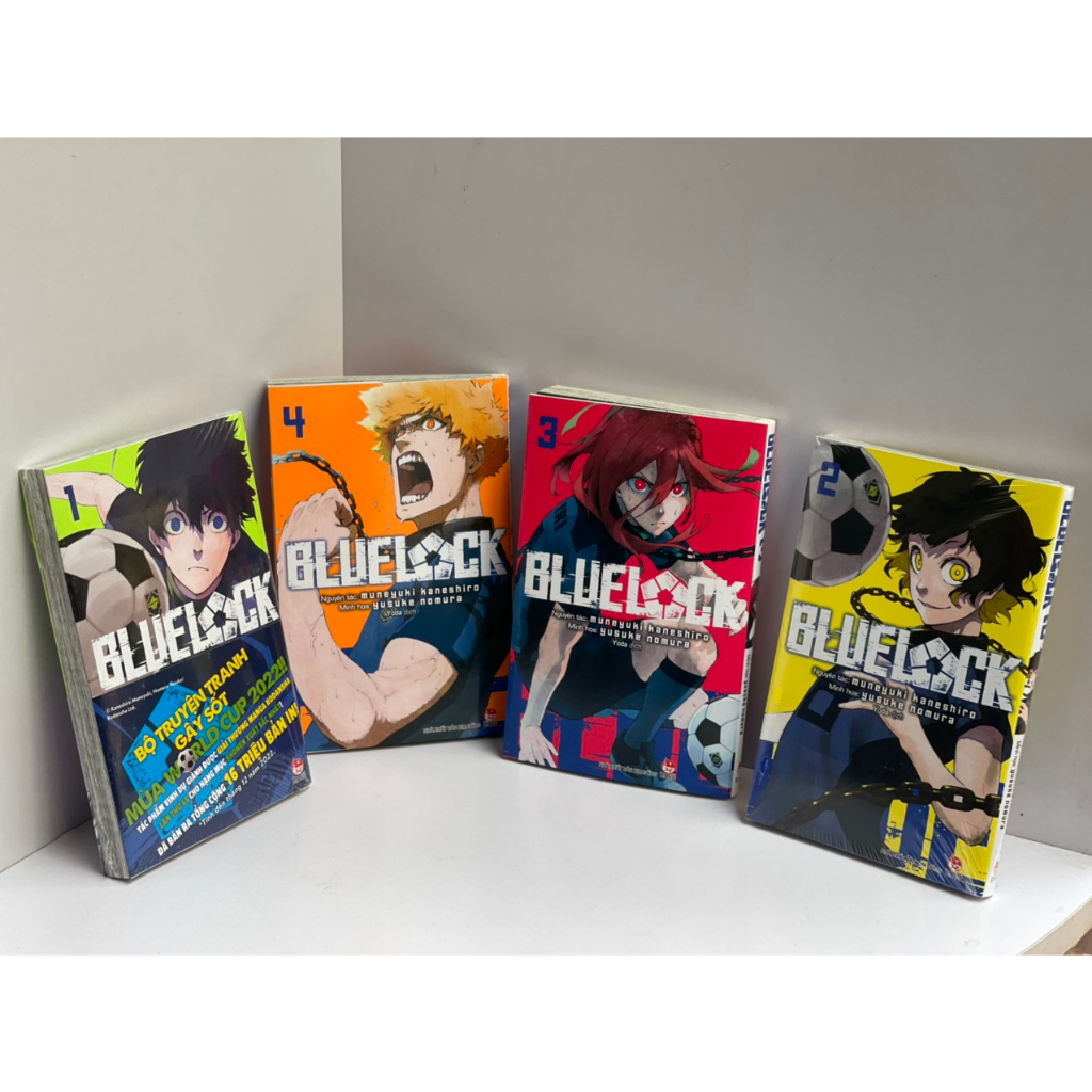 Sách - [Combo 4 tập] (BLUE LOCK Tập 1 - 4 - Muneyuki Kaneshiro, Yusuke Nomura