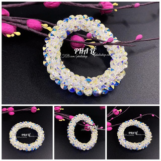 Vòng Tay Pha Lê Hoa Sao Trắng Lung Linh Được Thiết Kế Từ Pha Lê Swarovski