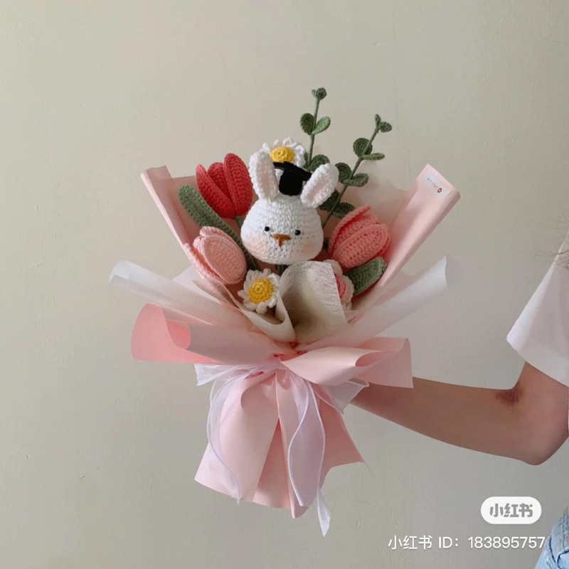 bó hoa len thỏ tốt nghiệp ( 1 , 2 ngày là gửi hàng )
