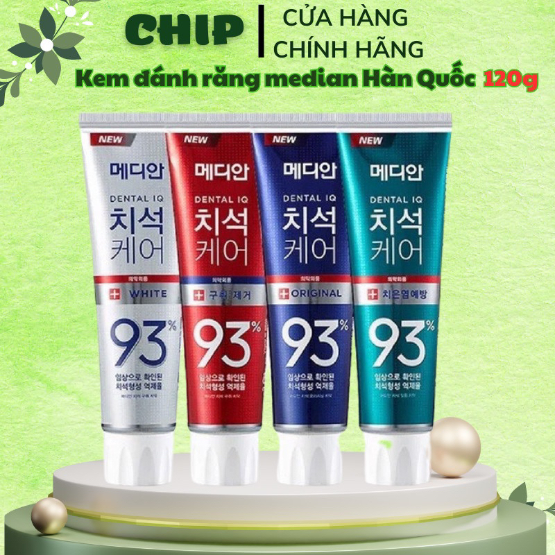 Kem Đánh Răng Hàn Quốc Trắng Răng Median Dental IQ 93% 120g