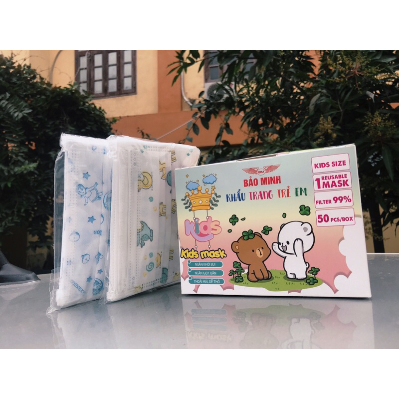 Hàng chính hãng Bảo Minh, khẩu trang trẻ em, khẩu trang y tế