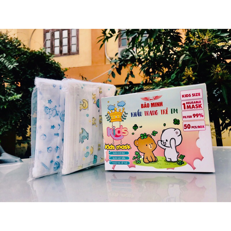 Hàng chính hãng Bảo Minh, khẩu trang trẻ em, khẩu trang y tế
