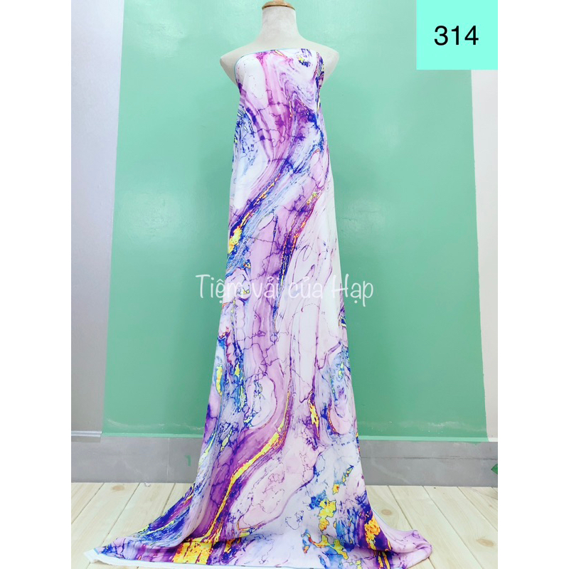 Vải lụa may áo dài, váy, sườn xám , sơ mi, tiệm vải của Hạp, mã 314, lụa mịn Bảo Anh chất mềm mịn
