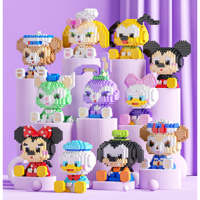 Đồ Chơi Xếp Hình Các Nhân Vật Hoạt Hình Đáng Yêu, Đồ Chơi Lắp Ghép Cho Bé