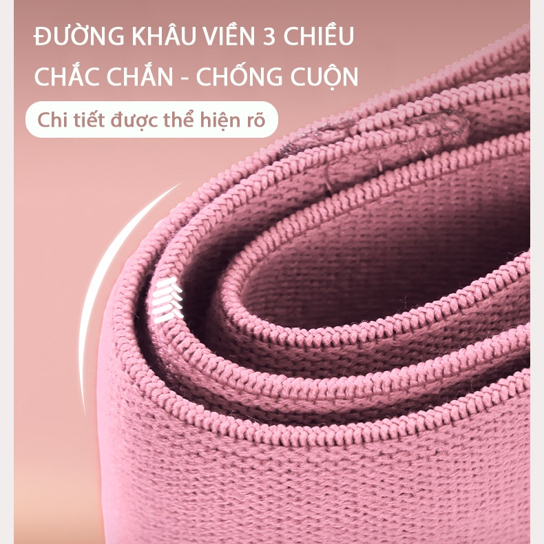 Dây kháng lực MiniBand Bộ 3 dây YOGA QG, Đa Năng Hỗ Trợ Tập Yoga, Tập Mông, Tập Chân, Thể Dục, Thể Hình