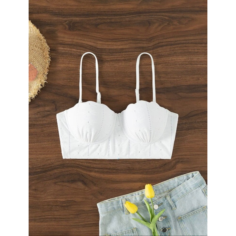 [ORDER SHEIN] Áo Top Bikini Nữ Vải Hoa Nổi